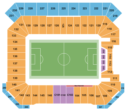 Protective Stadium seating chart