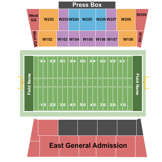 Provost Umphrey Stadium seating chart