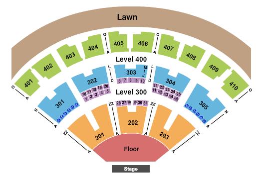 RBC Amphitheatre seating chart