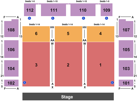 Redding Civic Auditorium seating chart