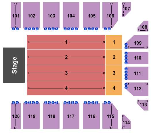 Reno Events Center seating chart