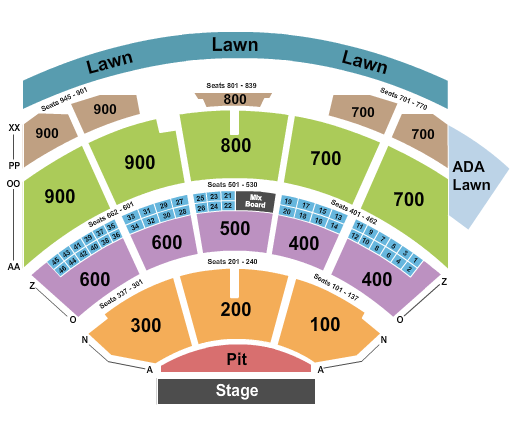 Riverbend Music Center seating chart