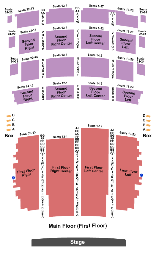 Riverside Theater - WI seating chart