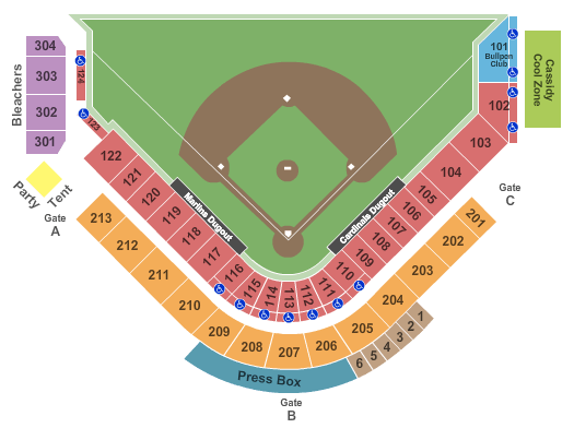 Roger Dean Chevrolet Stadium seating chart