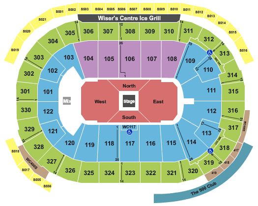 Rogers Arena seating chart