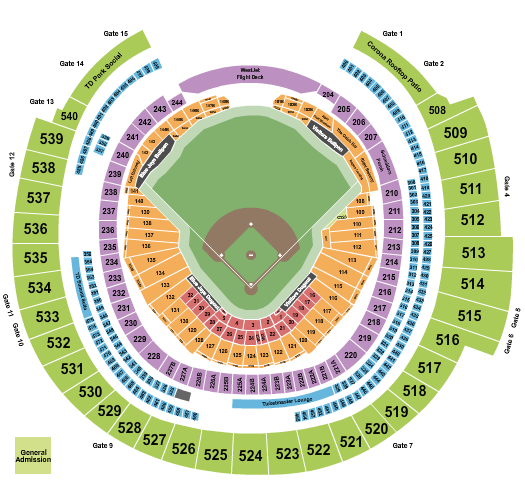 Rogers Centre seating chart