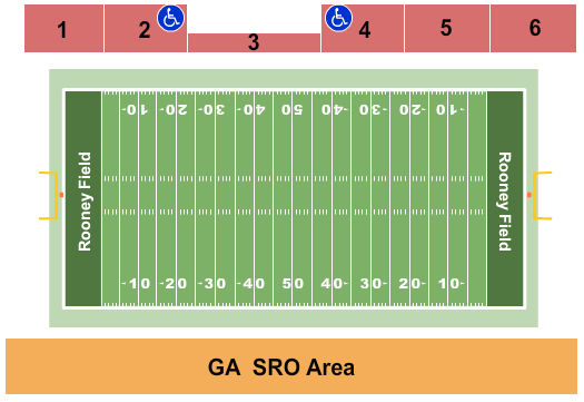 Rooney Field seating chart
