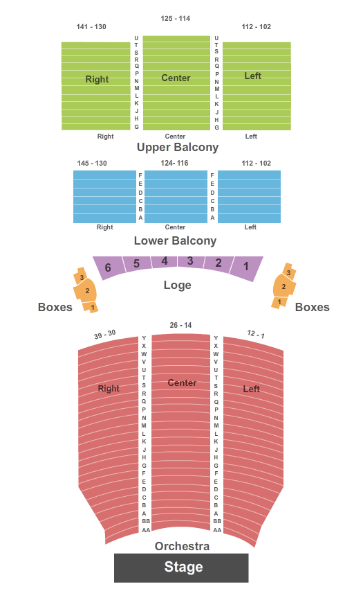 Royal Theatre - BC seating chart