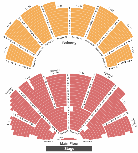 Ryman Auditorium seating chart
