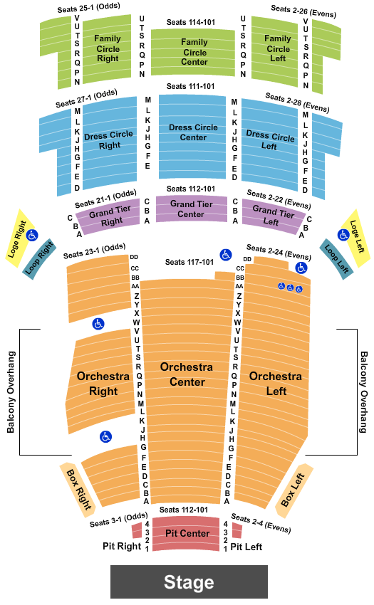 Saenger Theatre - FL seating chart
