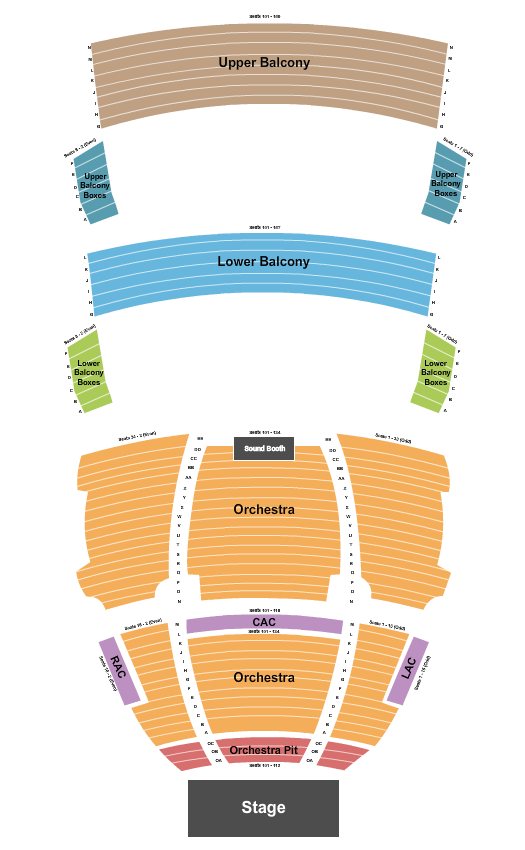 SAFE Credit Union Performing Arts Center seating chart