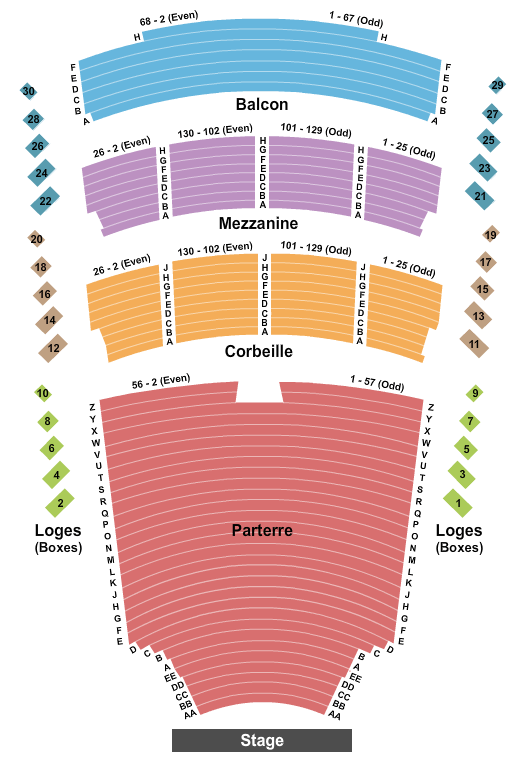Salle Wilfrid-Pelletier At Place Des Arts seating chart