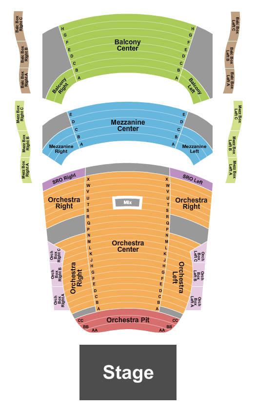 Sandler Center For The Performing Arts seating chart