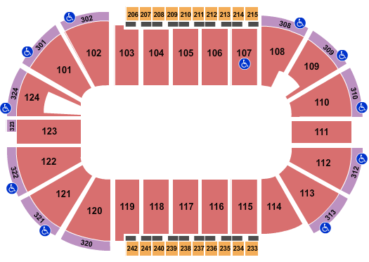 Santander Arena seating chart