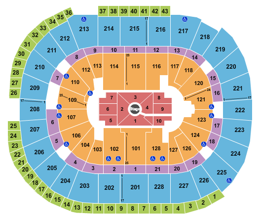 SAP Center seating chart