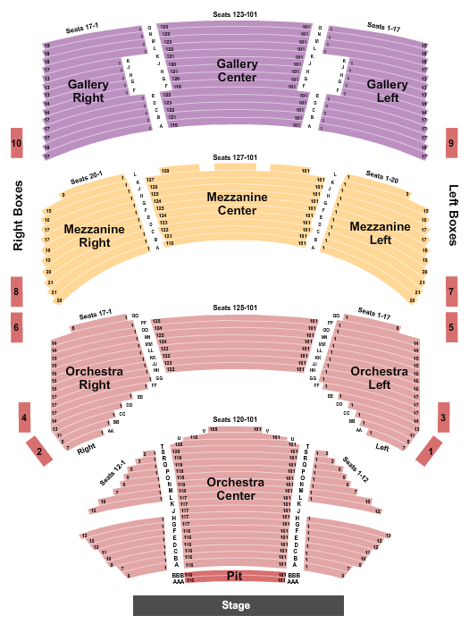 Sarofim Hall - Hobby Center seating chart