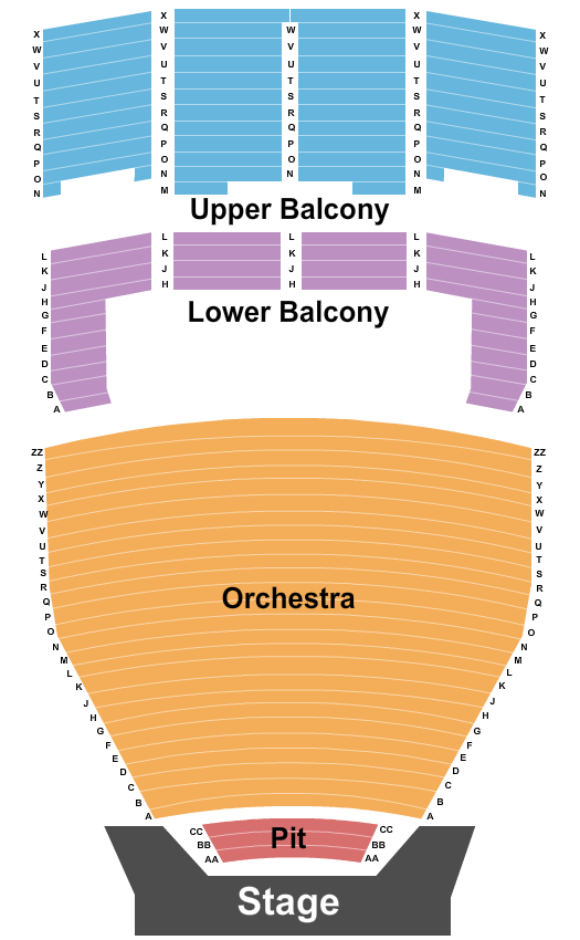 Saroyan Theatre at Fresno Convention Center seating chart
