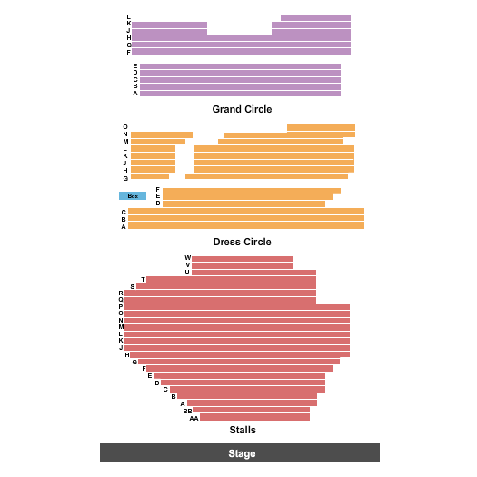 Savoy Theatre seating chart