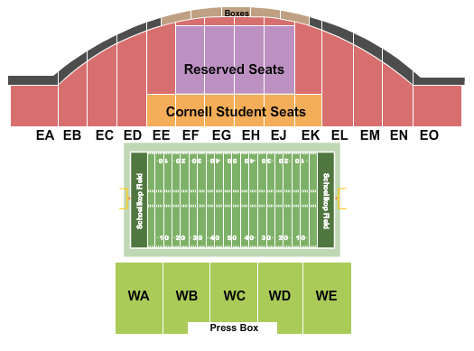 Schoellkopf Field seating chart