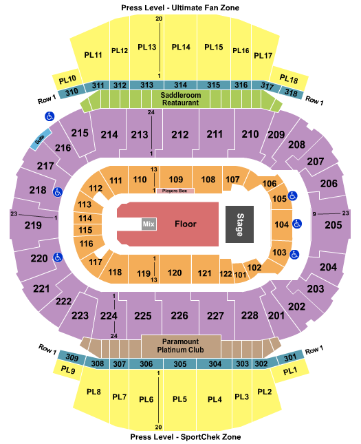 Scotiabank Saddledome seating chart