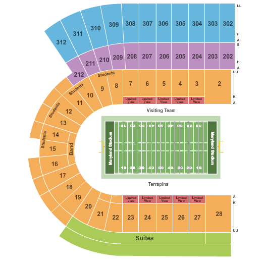 SECU Stadium seating chart