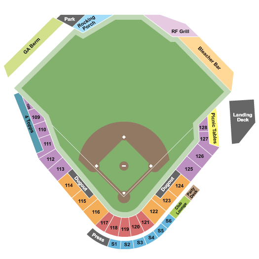 Segra Stadium seating chart