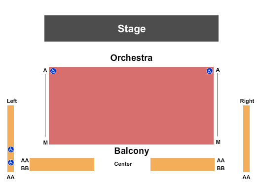 Sheila & Hughes Potiker Theatre at Mandell Weiss Center seating chart