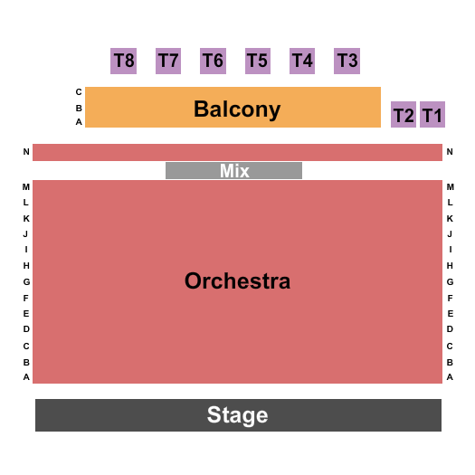 SHU Community Theatre seating chart