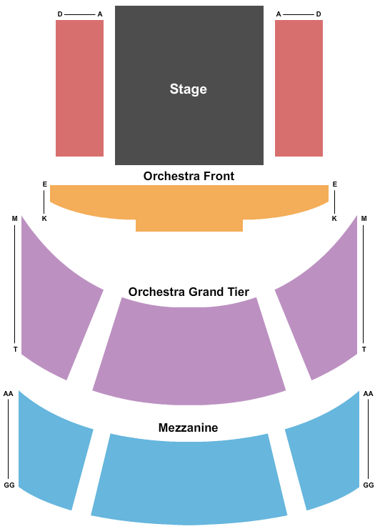 Sidney Harman Hall seating chart