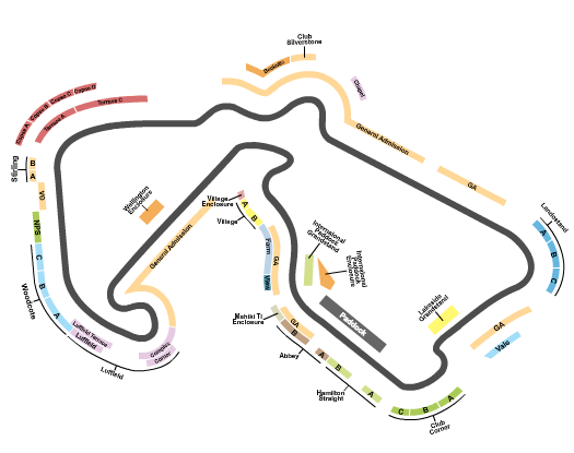 Silverstone Circuit seating chart