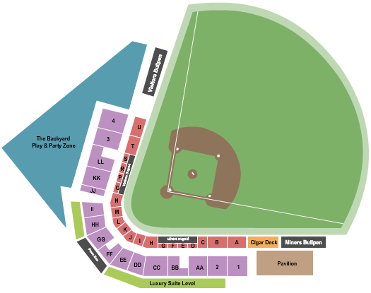 Skylands Stadium seating chart