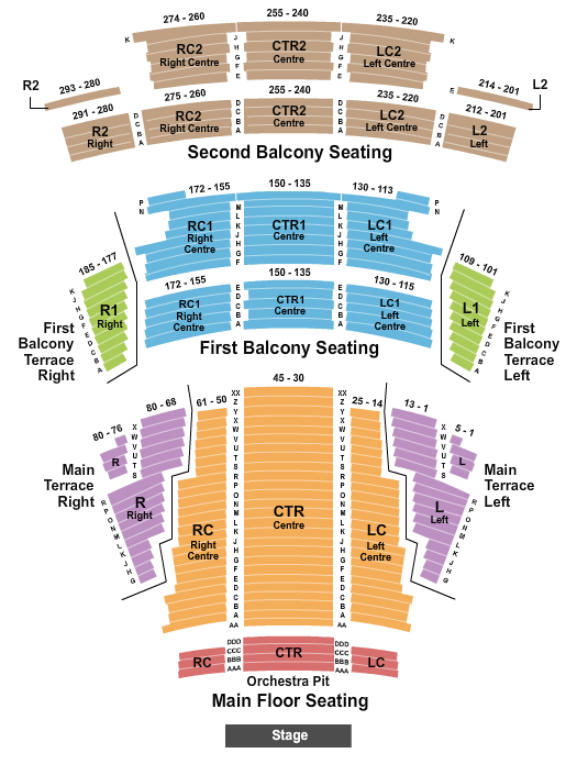 Southern Alberta Jubilee Auditorium seating chart