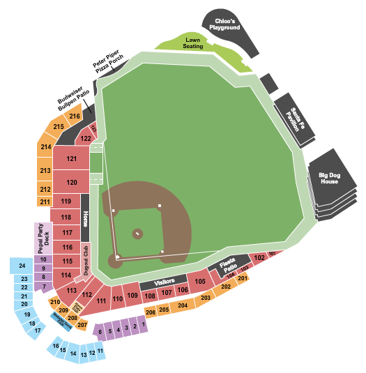 Southwest University Park seating chart