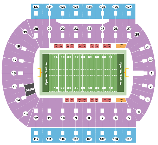 Spartan Stadium - MI seating chart