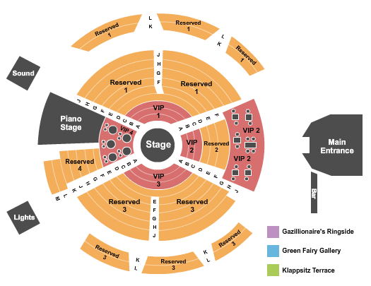 Spiegeltent at Caesars Palace seating chart