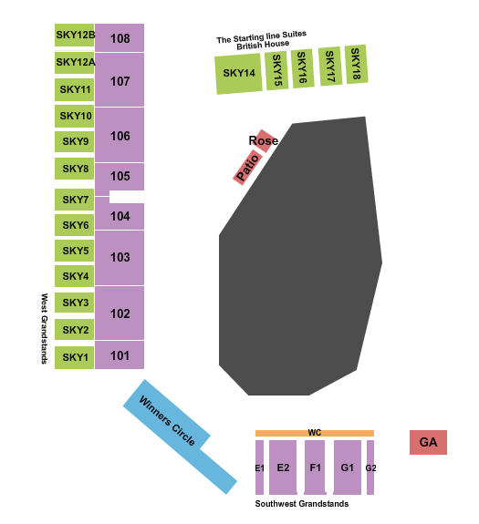 Spruce Meadows seating chart