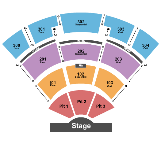 St. Augustine Amphitheatre seating chart