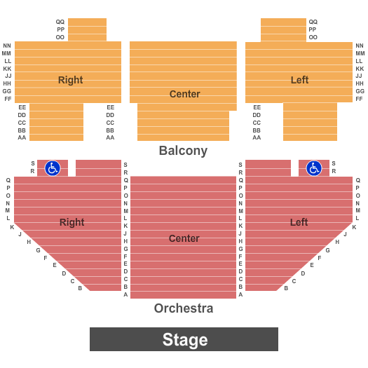 Stadium Theatre Performing Arts Center seating chart