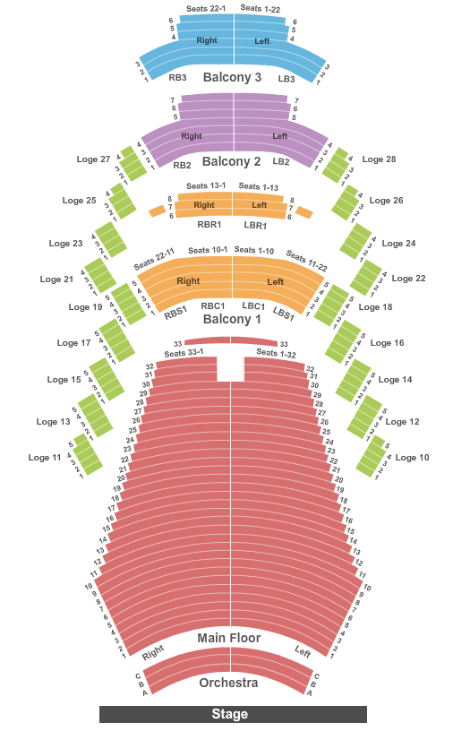 Stephens Auditorium seating chart
