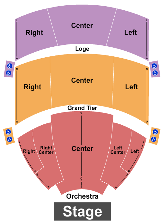 Steven Tanger Center for the Performing Arts seating chart