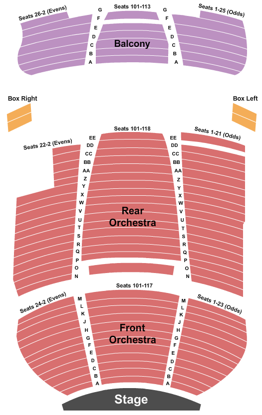 Strand Theatre at Appell Center for the Performing Arts seating chart