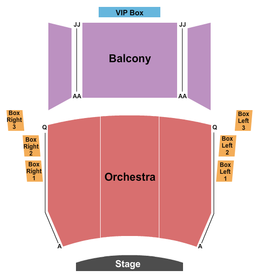 Studebaker Theater seating chart