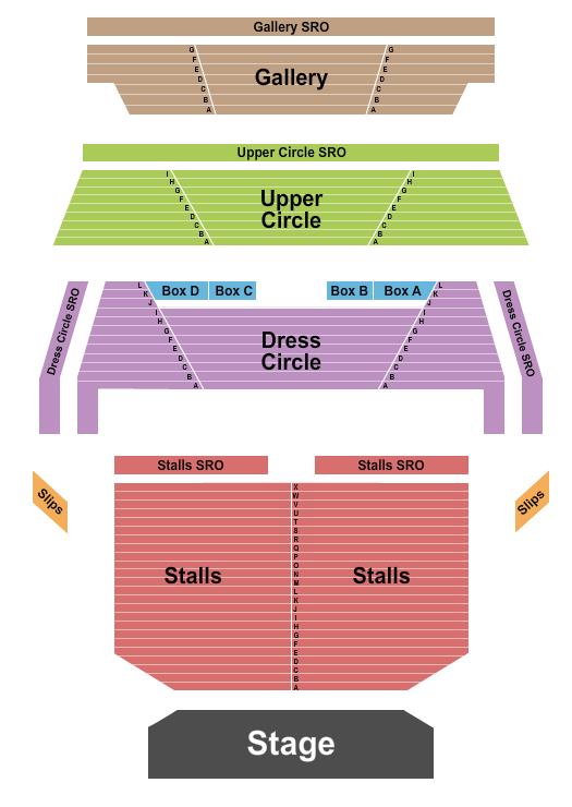 Sunderland Empire Theatre seating chart