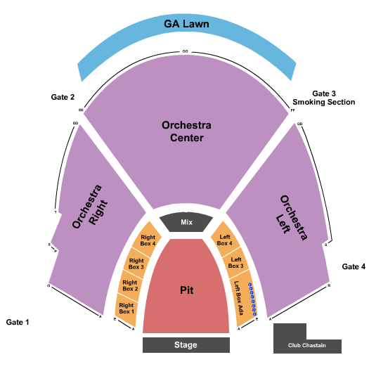 Synovus Bank Amphitheater at Chastain Park seating chart