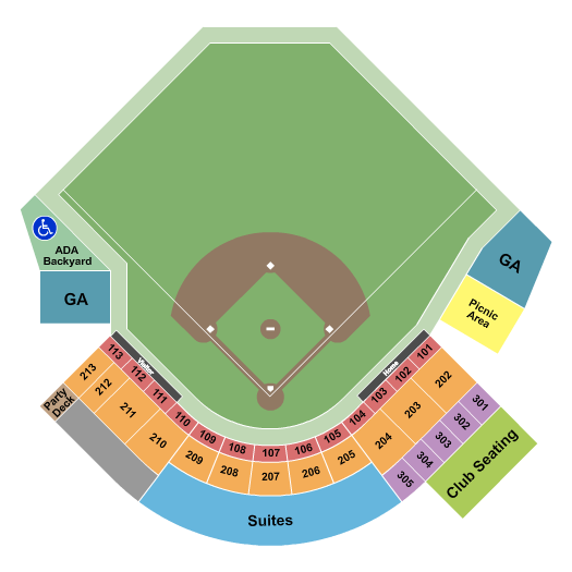 Synovus Park seating chart