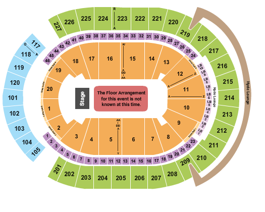 T-Mobile Arena seating chart