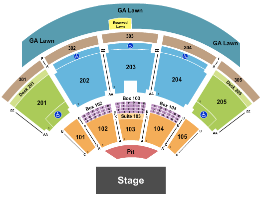 Talking Stick Resort Amphitheatre seating chart