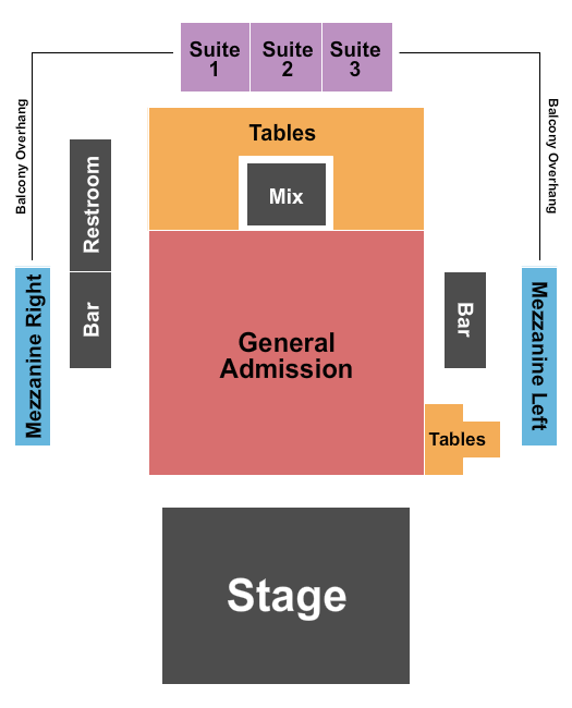 Tannahill's Music Hall and Lounge seating chart