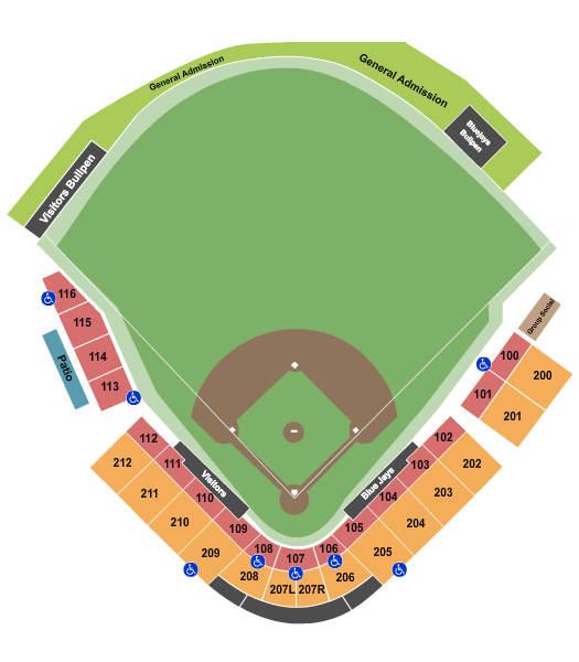 TD Ballpark seating chart