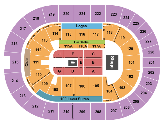 TD Coliseum seating chart